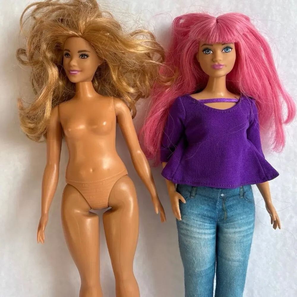 Barbie Doll Lot (8) All from 2015 Nude  Mixed Lot of Hair and Eye Color
